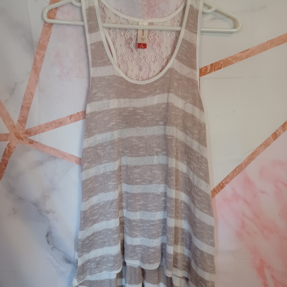 Cute Tank Top Size Medium Lace Back